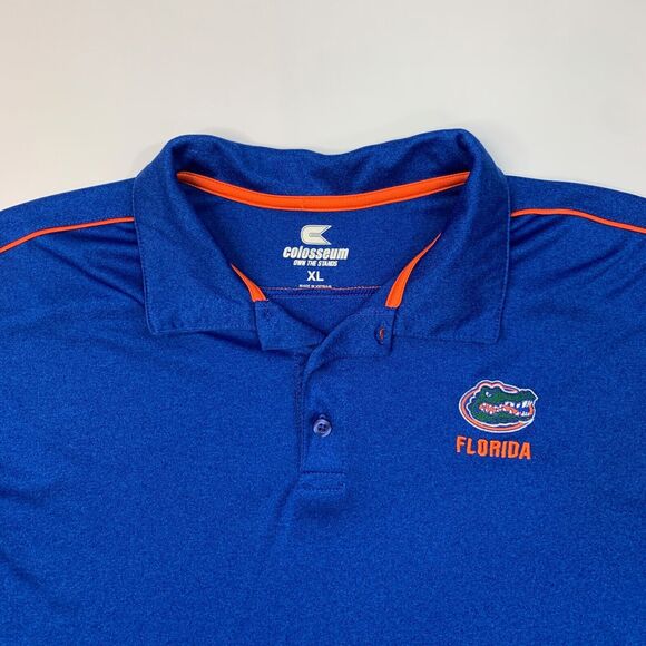 Florida Gators Polo Shirt Mens XL Extra Large Blue Colosseum Coaches Golf - Picture 3 of 10
